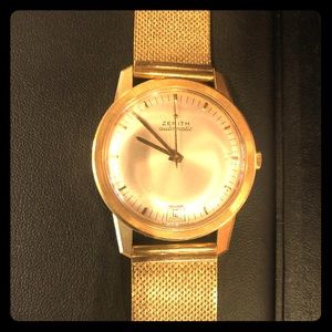 18k real gold zenith automatic watch